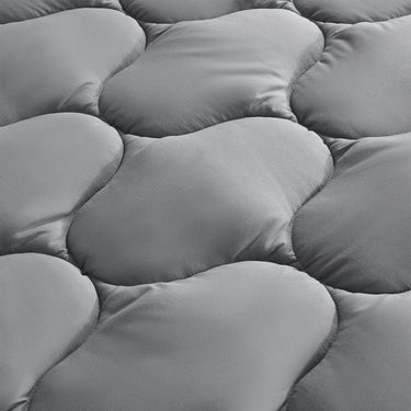 Quilted Fitted Mattress Pad-Grey