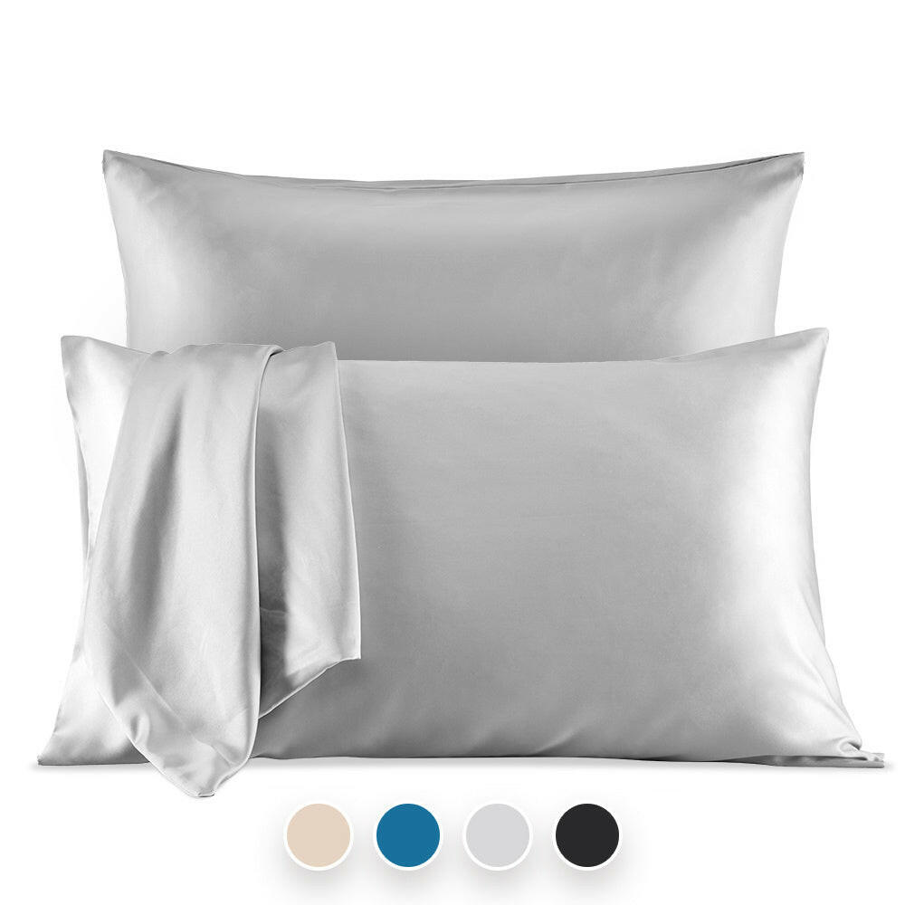 White satin outlet pillow