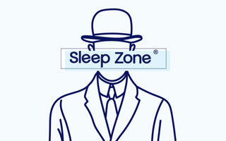 SleepZone bedding label logo brand-new blue liner doodle funny design famous painting illustration