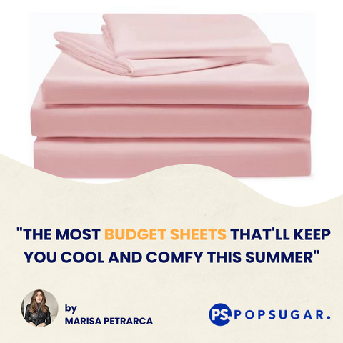 Sleep Zone Super Soft Cooling Bed Sheets Set Rated as the Most Budget Sheets That'll Keep You Cool and Comfy This Summer