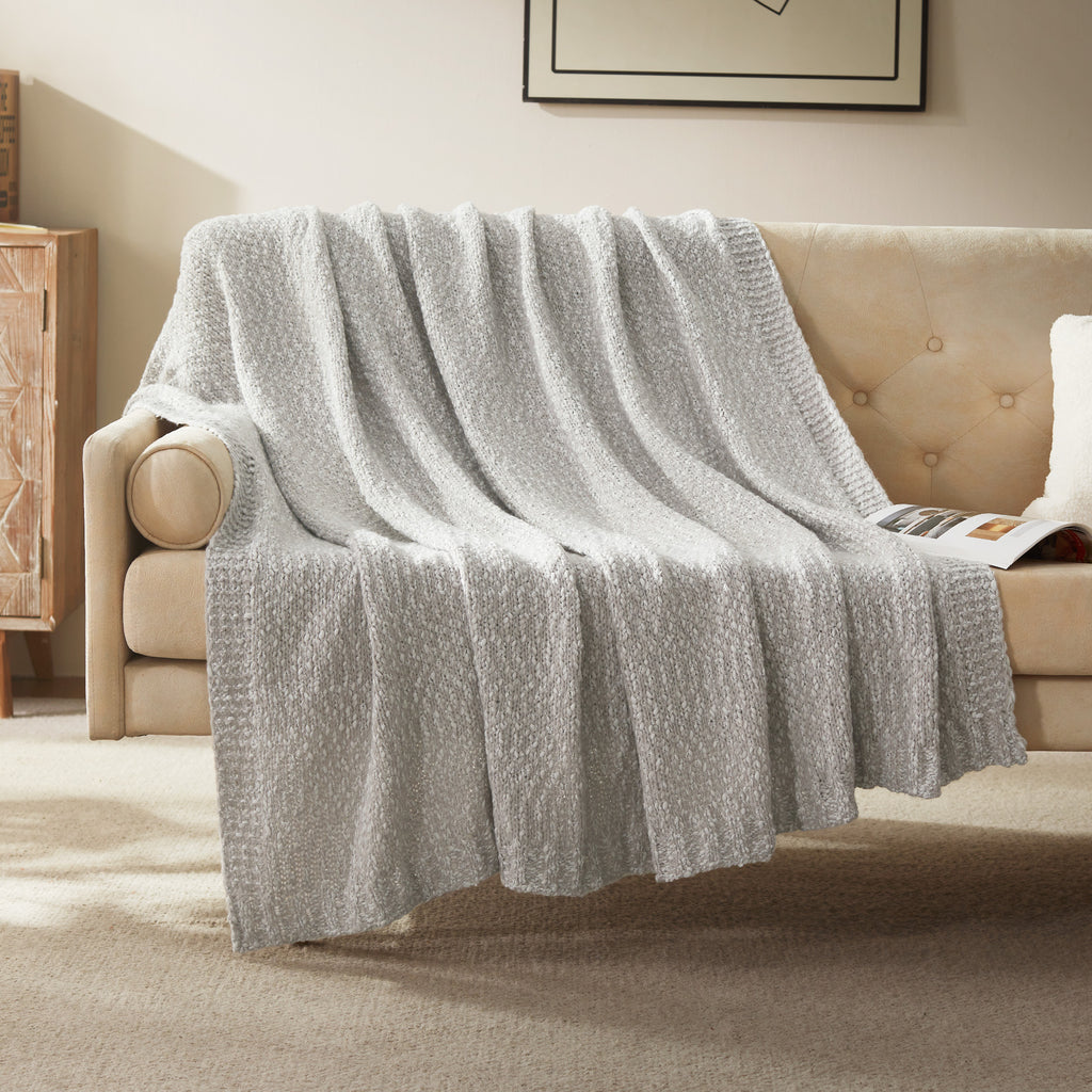 Home-decor Handmade Chunky Knit Throw Blanket  for Couch and Bed