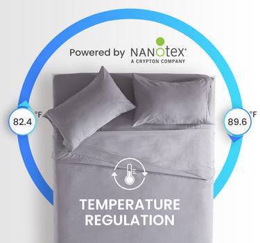 Classic NanoTex® Cooling Sheets Set-Gull Gray