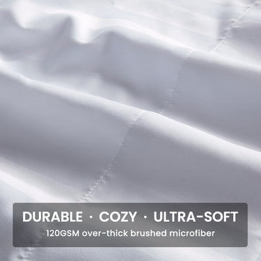 Cooling Satin Striped Sheets Set for Hot Sleepers-White