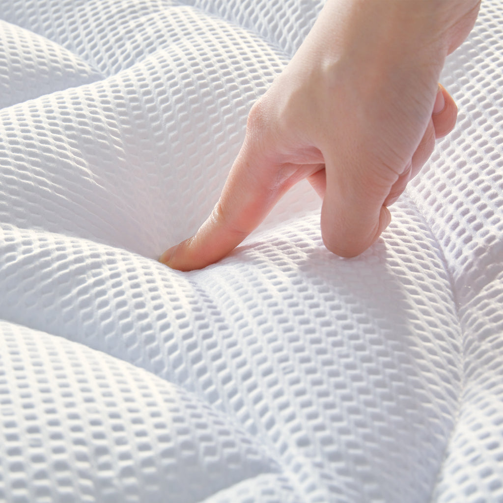 Surmatelas rafraîchissant zoné de qualité supérieure blanc pour les dormeurs chauds