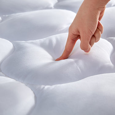Quilted Fitted Mattress Pad-White