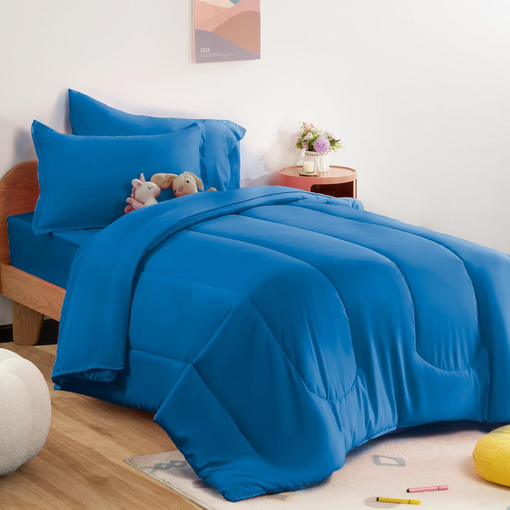 SZ Blue Kids Comforter Set Printed Kids Bedding Set
