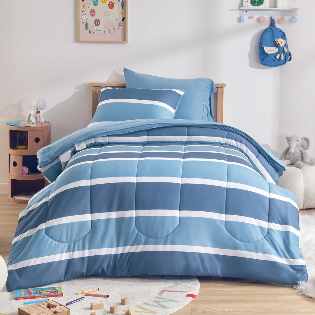 Kids Printed Jersey Knit Comforter Set Bedding Set with Sheets and Pillowcases