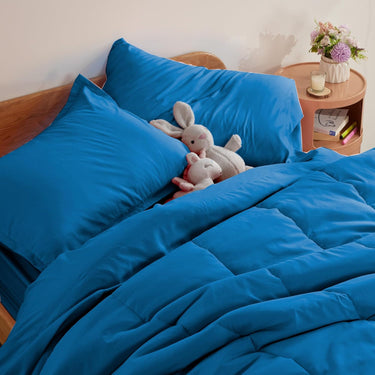 Blue Kids Comforter Set Printed Kids Bedding Set