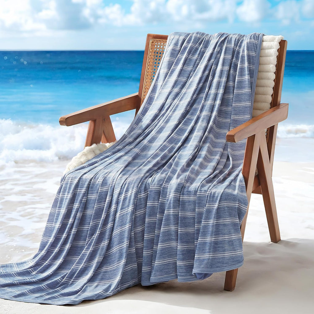 Striped Cooling Blanket for Hot Sleepers