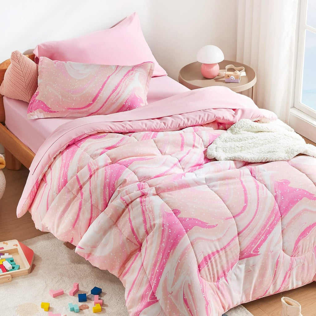 Pink Ice Cream Kids Comforter Bedding Set