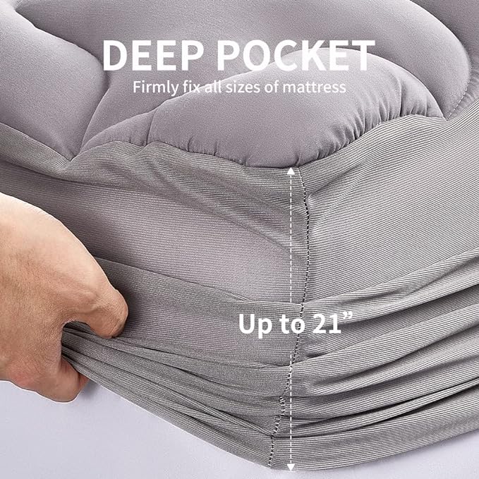 Premium Mattress Pad-Grey – Sleep Zone