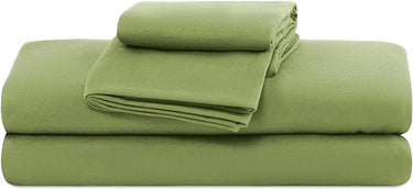 100% Microfiber Jersey Knit Sheet Set Green