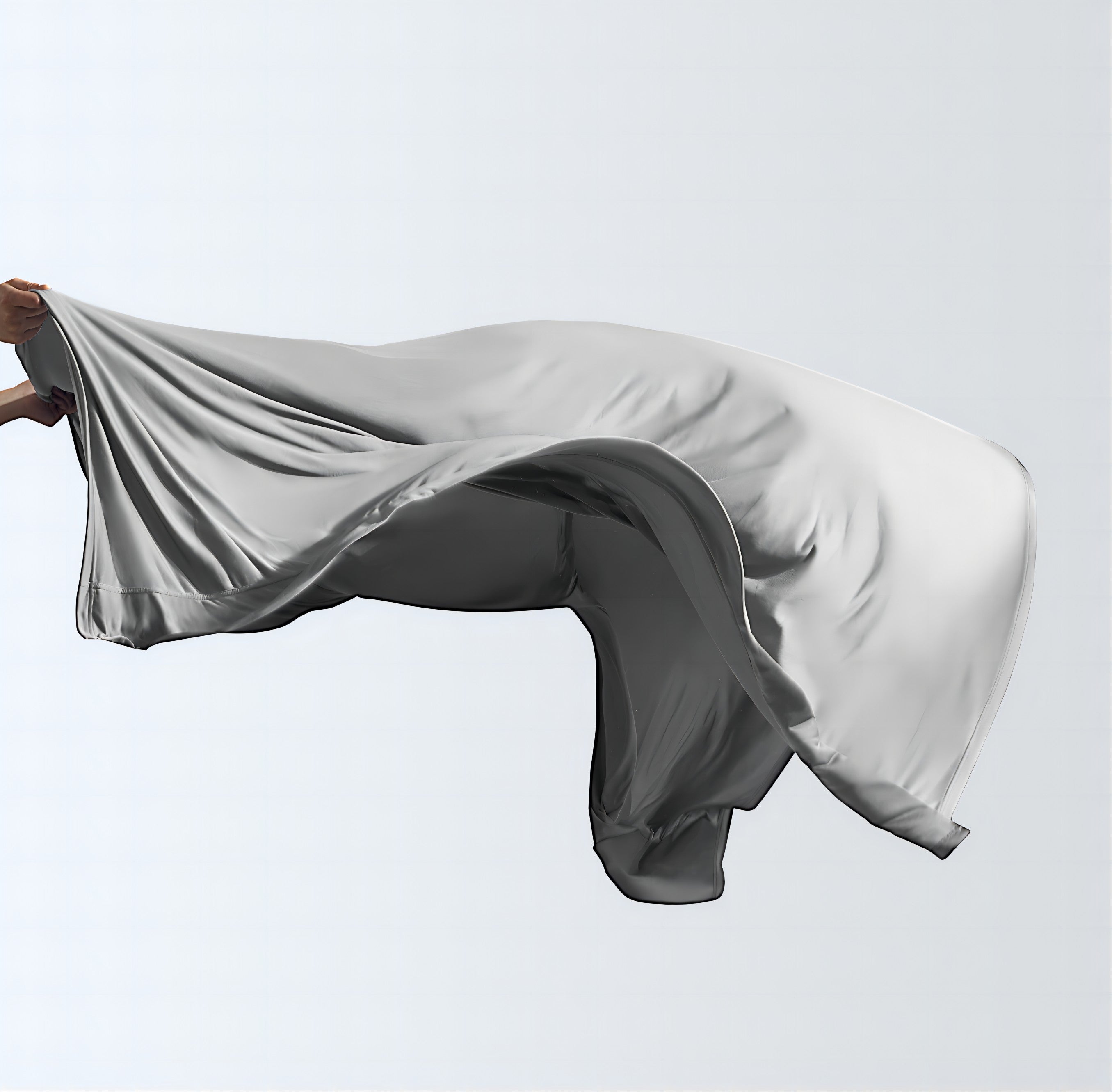 100% Microfiber Jersey Knit Sheet Set Gull Grey with Pillowcase