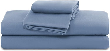 100% Microfiber Jersey Knit Sheet Set-Stone Blue