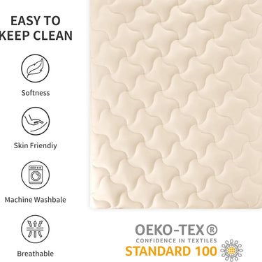 Premium Cooling Mattress Pad Beige for Hot Sleepers