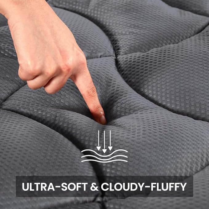 Surmatelas rafraîchissant zoné de qualité supérieure, gris