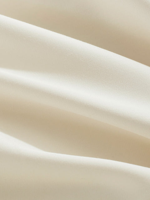 Close-up of beige bamboo fabric with a soft texture