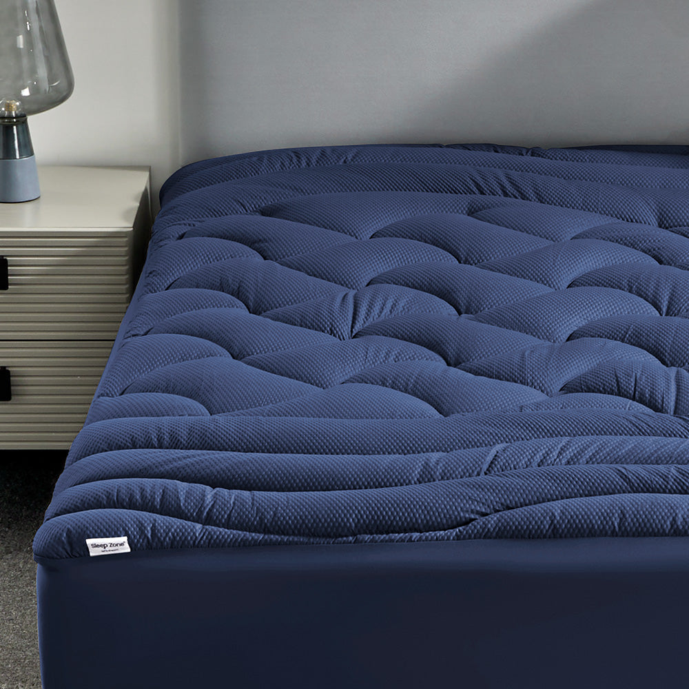 Zoned Cooling mattress pad navy-main