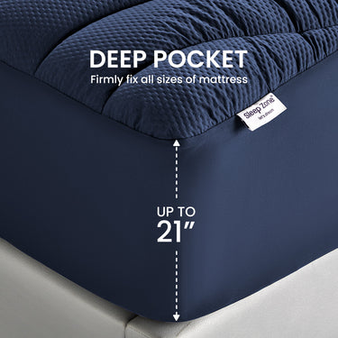 Zoned Cooling mattress pad navy-6