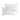 Two pillows with white cotton jersey pillowcase on a white background
