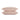 Two blush pillows stacked on a blush background
