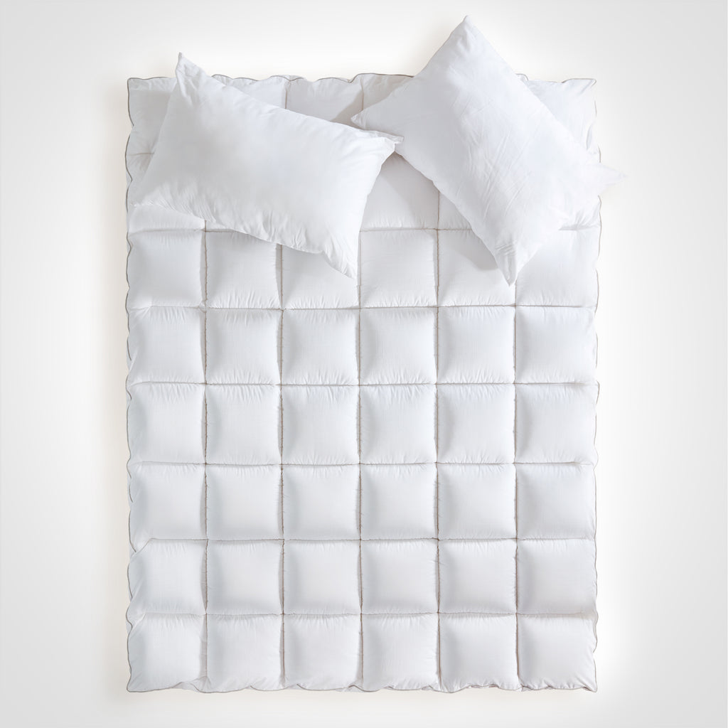 sleep zone bedding luxury extreme thick cotton mattress pad white  full queen king top view