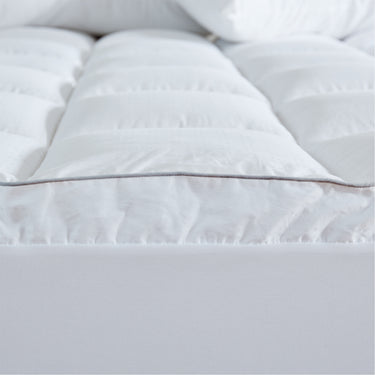 sleep zone bedding luxury extreme thick cotton mattress pad white full queen king side view