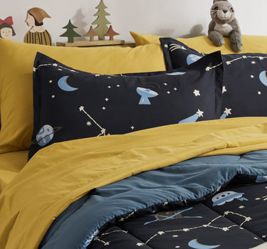 Blue Galaxy Kids Printed Comforter Set