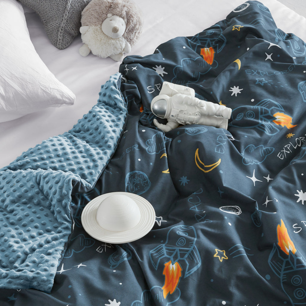 Patterned Kids Cooling Weighted Blanket.