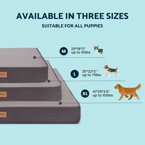 PUPPY PAW Gel Memory Foam Orthopedic Dog Bed
