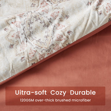 sleep zone bedding tropical taste printed duvet cover set white orange queen king soft cozy durable 120gsm microfiber