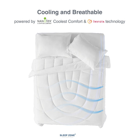 Sleep Zone® All Season U-Shape Reversible Comforter Classic White