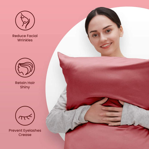 Sleep Zone® Luxe Norishing Skin-friendly Satin Pillowcases