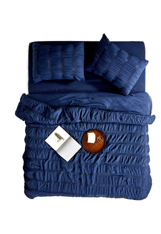 Sleep Zone® Modern Luxe Seersucker Comforter Set
